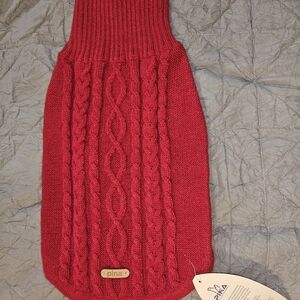 NWT Pina Bright Red Knit Pet Sweater. Large.